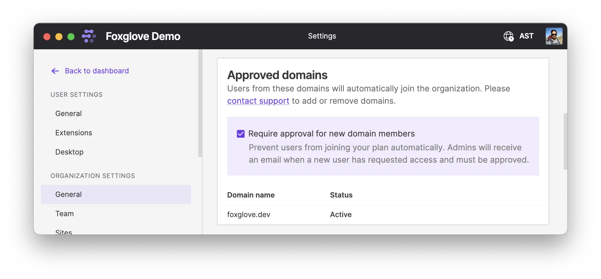 Approval flow settings